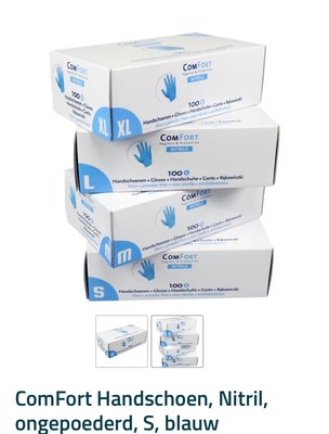 Handschoen soft Nitril blauw M 100 stk