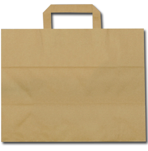 Draagzakken Bruin papier 32x17x25 300stk